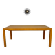 Post-modern striped wood table with drawers, design 80.