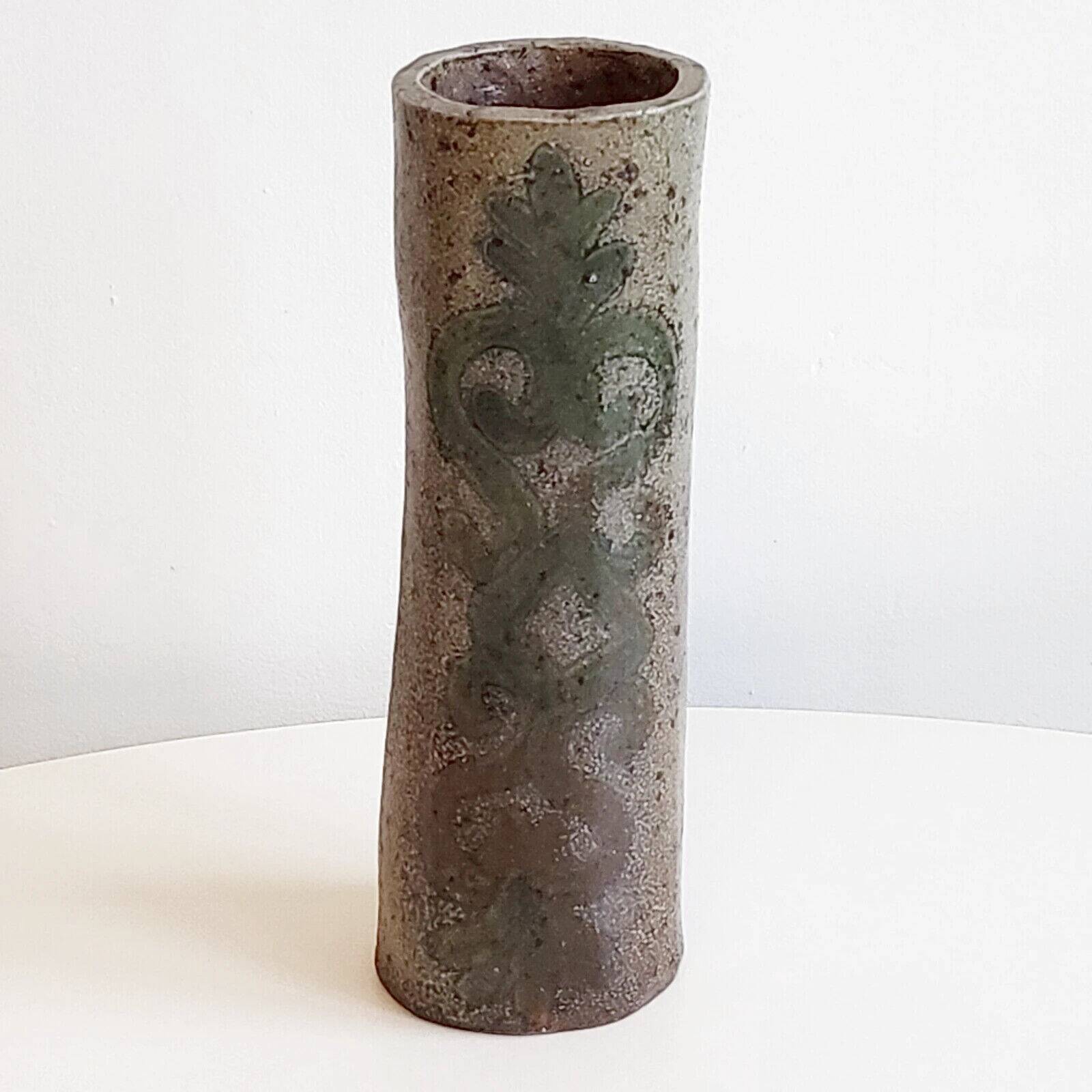 Vintage stoneware vase by Jean-Claude Monange