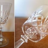 Val St Lambert crystal red wine glasses