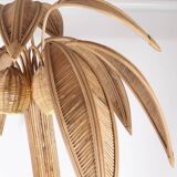 Rattan "coconut/palm" floor lamp