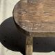 Small stool, oval solid teak accent stool wabi-sabi H26 47x33.