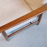 1960 Henryk Lis Mid Century Armchair in Beige Boucle