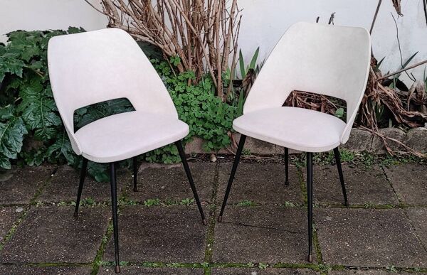 Paire de chaises tonneau 1950