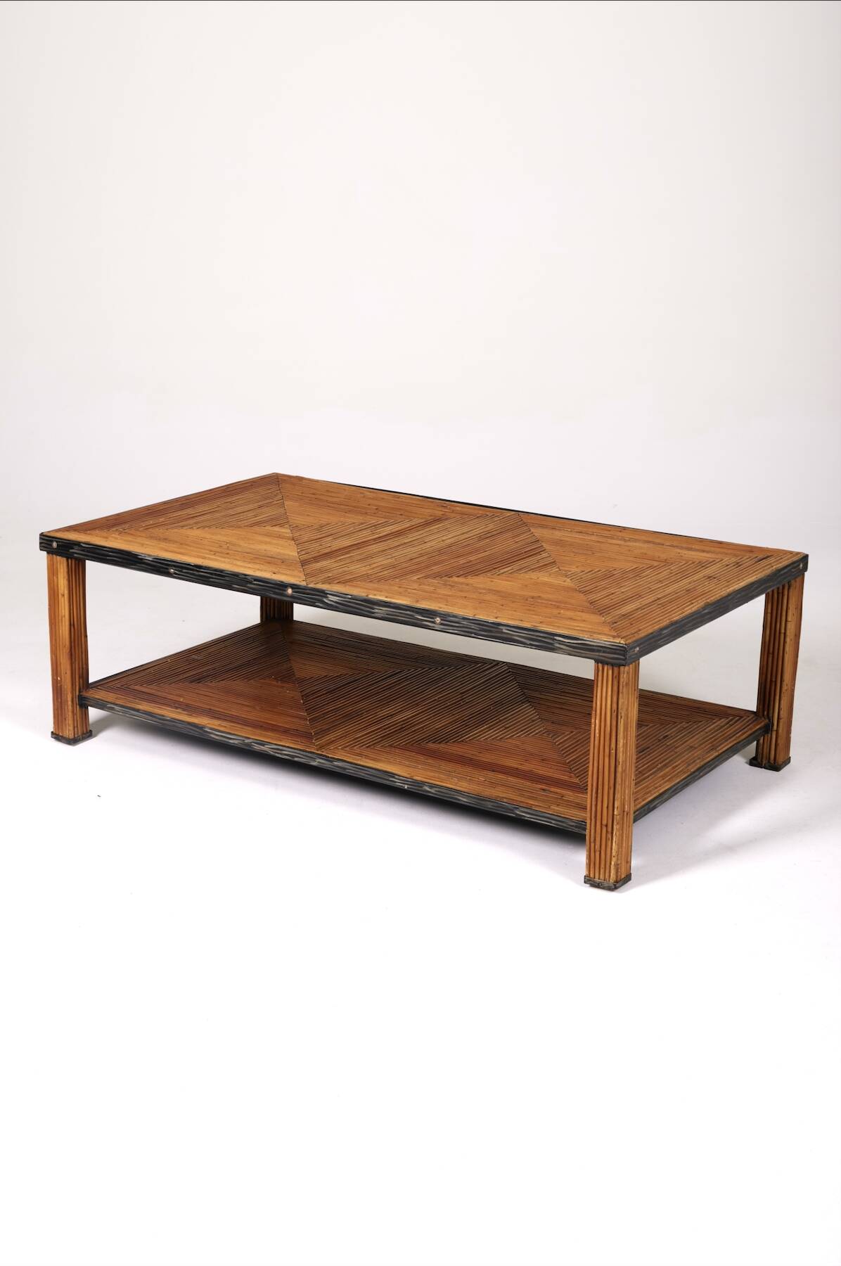 Rattan and bamboo coffee table years, 1970s