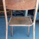 Metal and vintage wood chairs