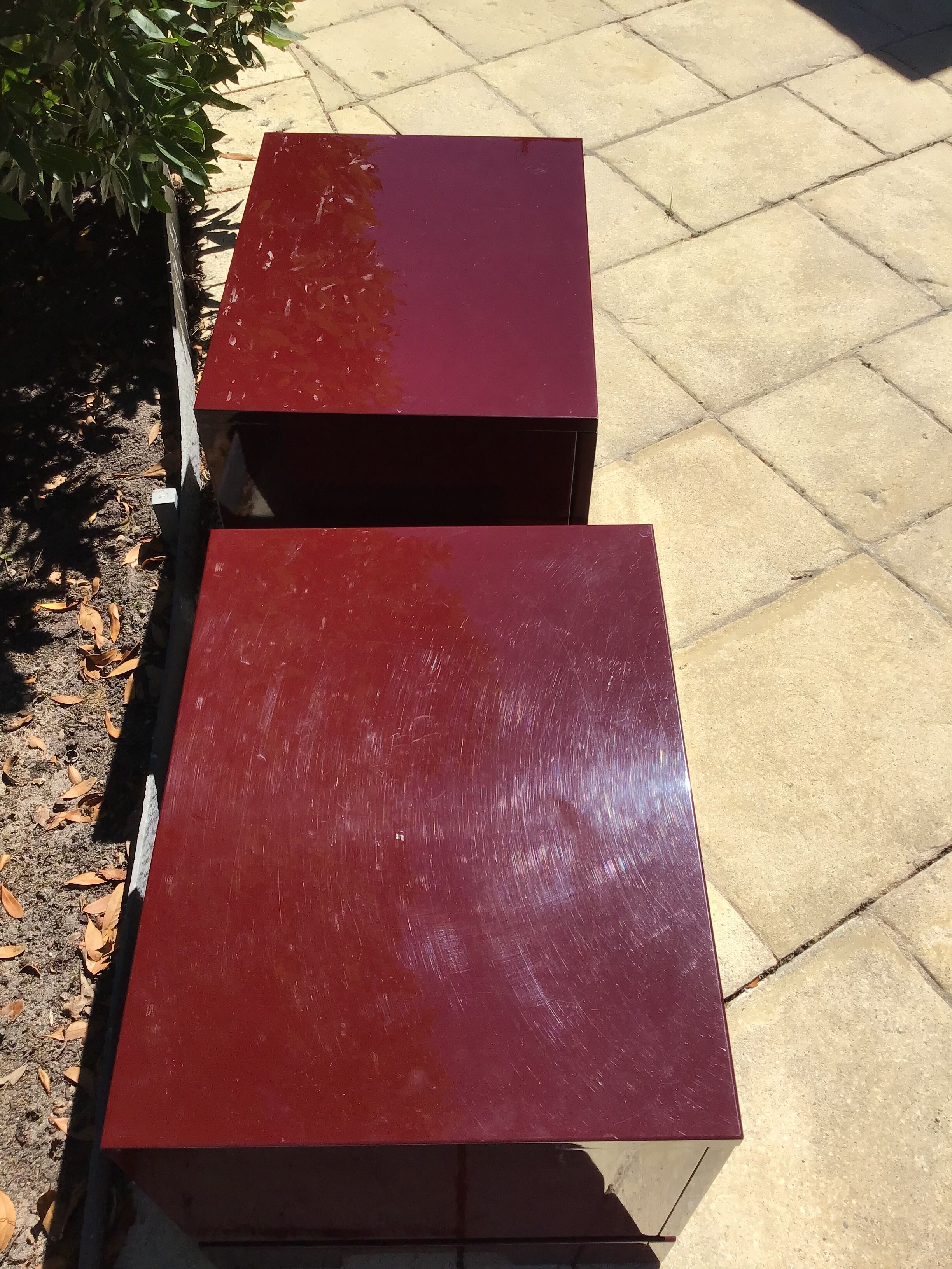 Pair of bedside tables or pieces of vintage sofa