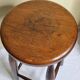 High stool in solid wood, Scandinavian style, 50s, 82 cm