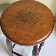 High wooden stool, designer, Scandinavian style, 1950s, 82 cm