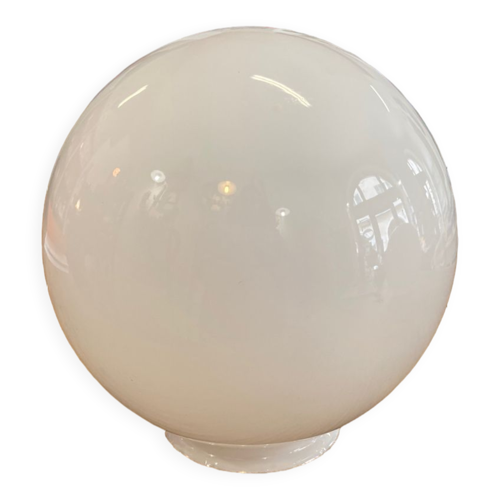 Abat-jour Globe En Verre Blanc Givré – Diamètre 10 Cm, Intérieur 4 Cm – Remplacement Pour Suspension – Effet Lumière Douce Et Chaleureuse