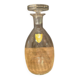 Mid-twentieth glass decanter with cut decoration signed Bayel
