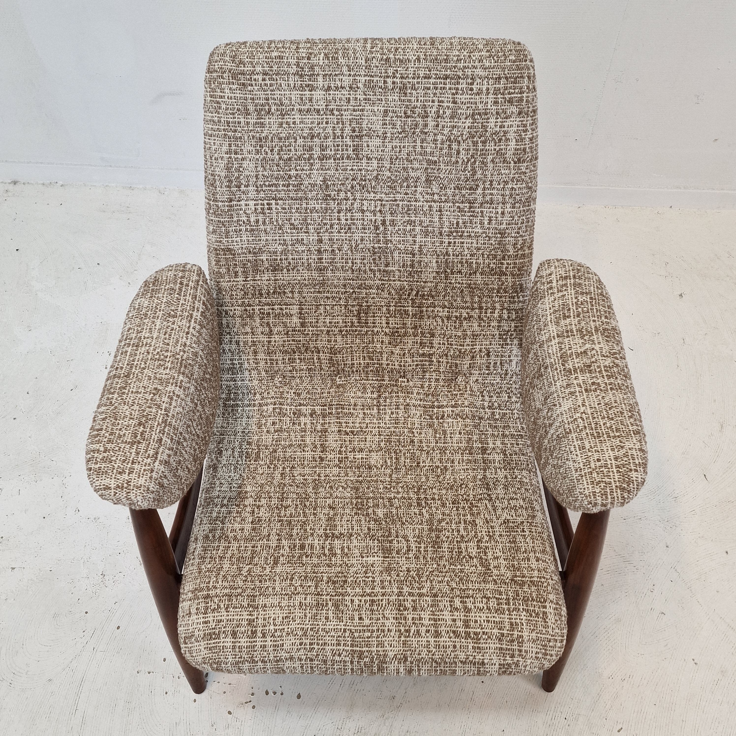 Midcentury Teak Wébé Armchair by Louis Van Teeffelen, 1960's