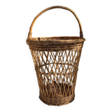 Vintage tall wicker basket