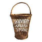 Panier haut vintage en osier
