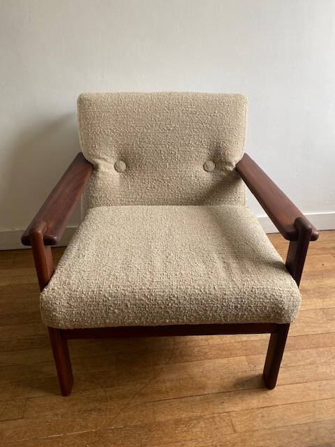 Scandinavian vintage teak armchair