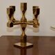 Five-arm Swedish brass candelabra by Gusum circa 1990