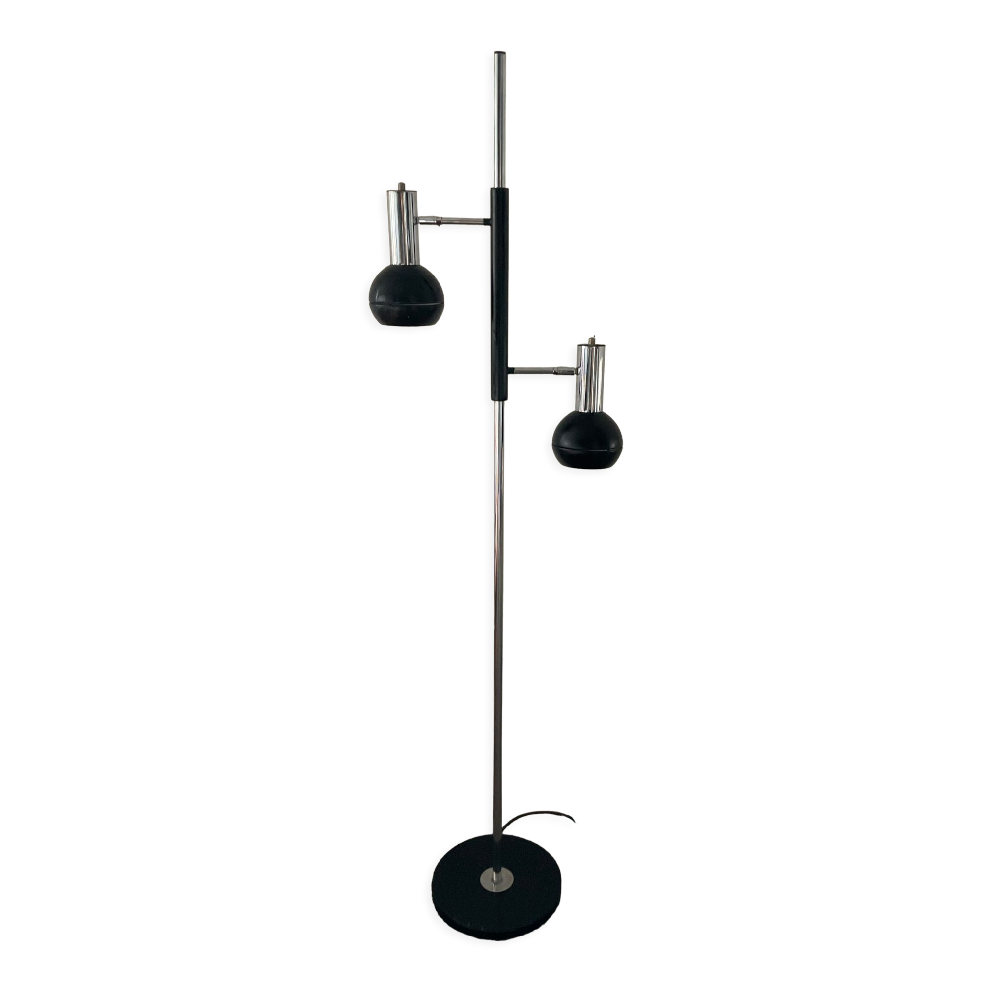 Lampadaire liseuse vintage 2 spots années 70