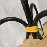 Yellow scoubidou floor lamp 1960