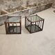 Two rattan and smoked glass tables, 1970
