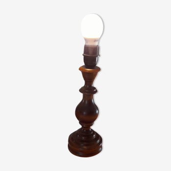 Pied de lampe en bois vintage