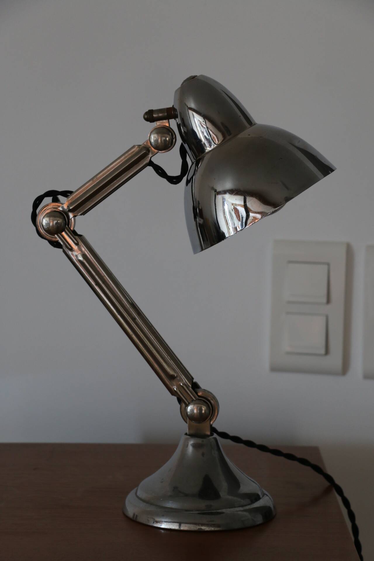 Pair of Super Chrome lamps 1930