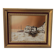 Peinture à l'huile vintage sur toile – Paysage de port et pêche – Signée No