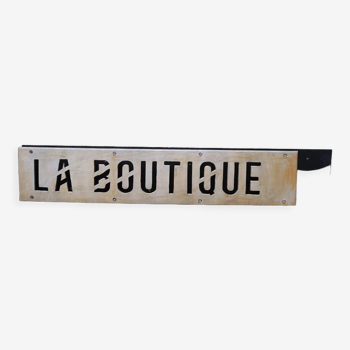 Wood & metal sign boutique