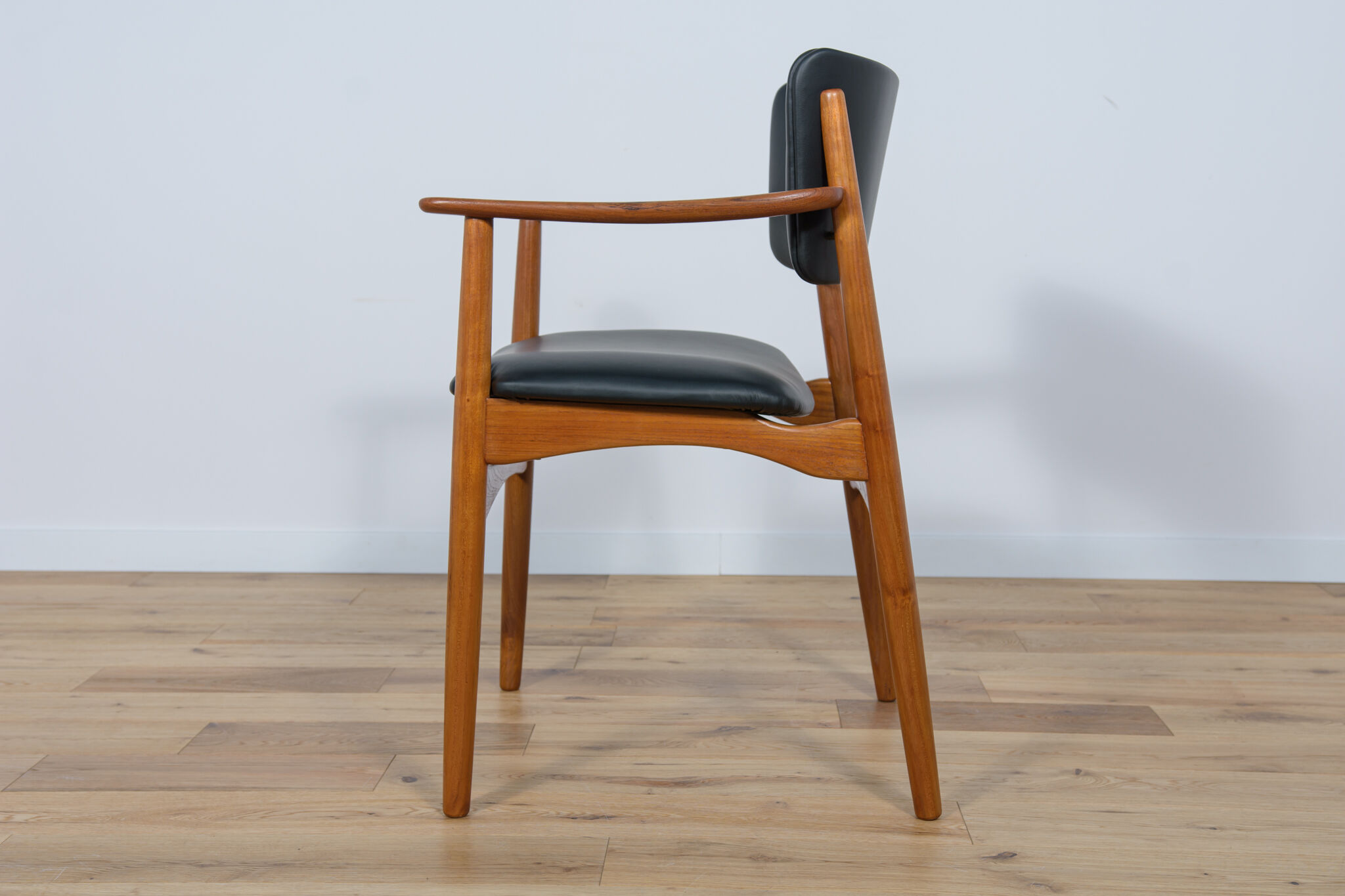 Mid-Century Danish Teak & Leather Armchair, 1970s