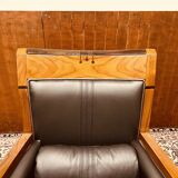 Classic Art Deco Armchair Black High