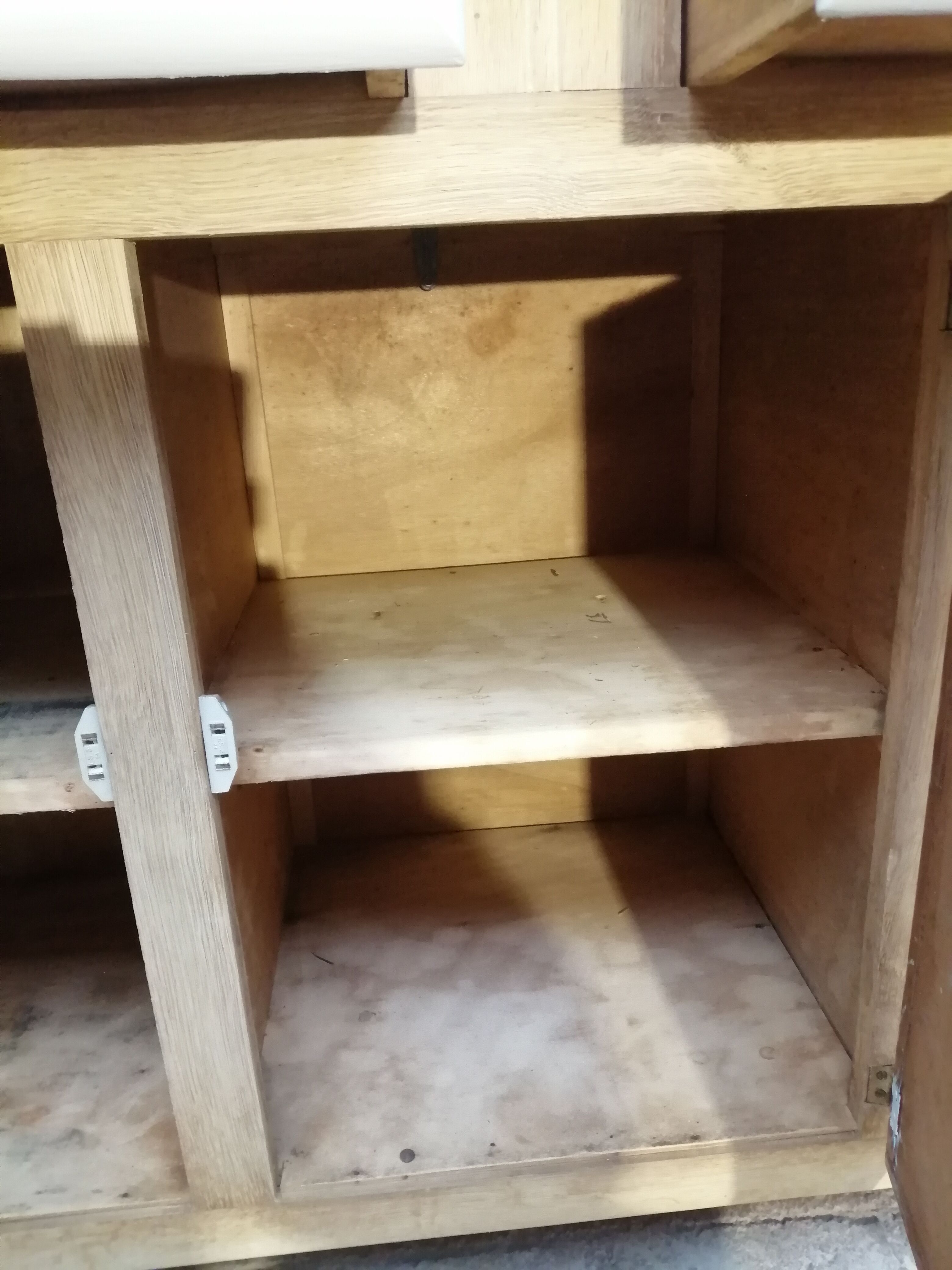 Buffet mado 50s white and brushed oak