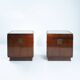 Walnut Veneered Drawer Cabinets or Nightstands by Baker, England, 1970s