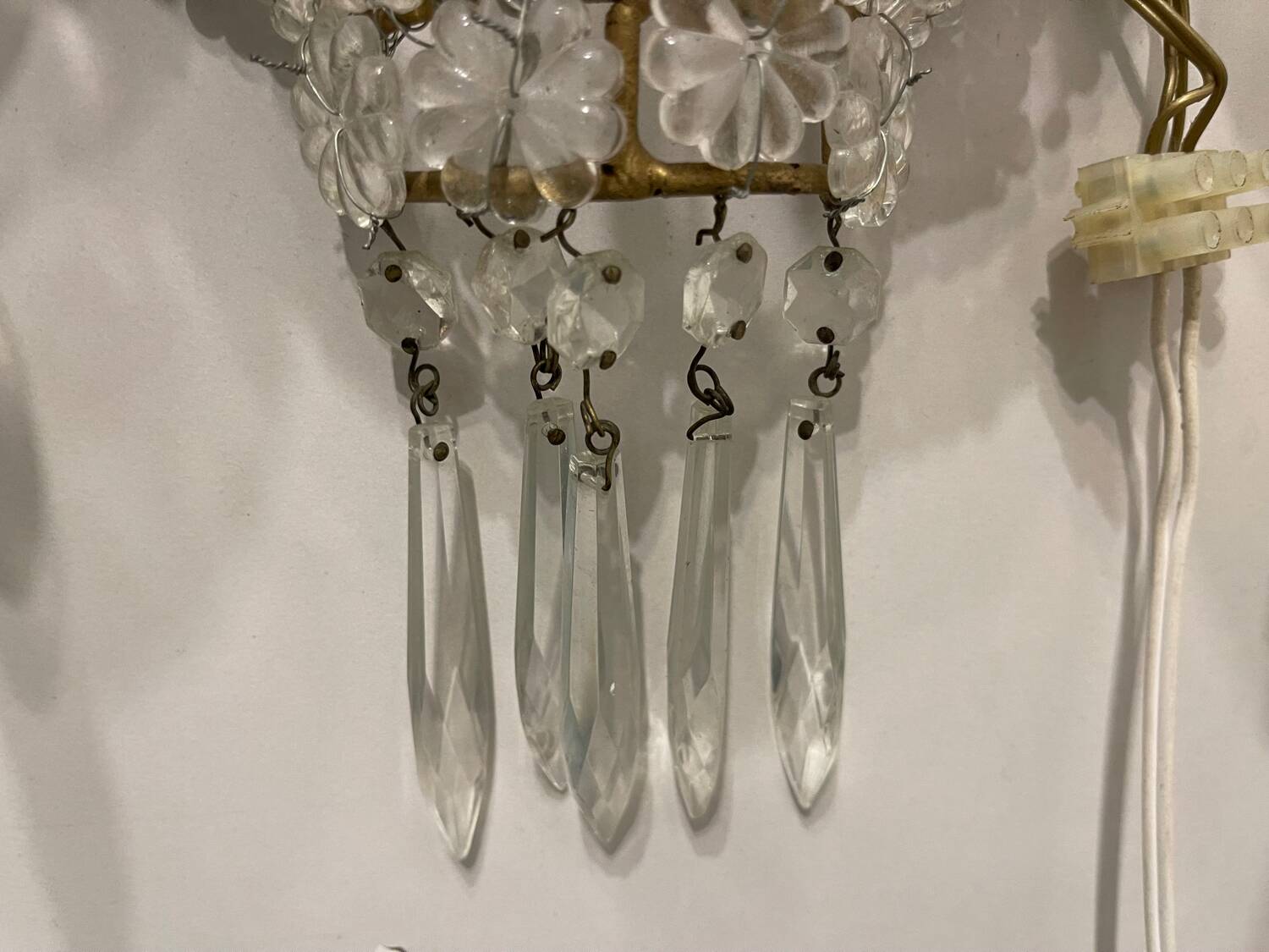 Appliques en perles de verre Ensemble de 2 années 1980