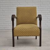 1950s, Danish design, armchair in original condition, furniture cotton/ wool fabric.