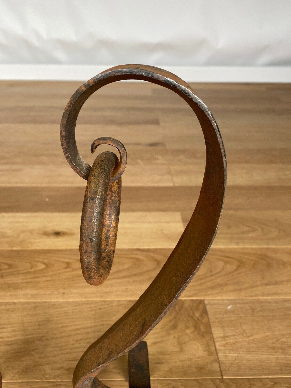 Pair of snake chenets and brutalist rings 1970 raw metal