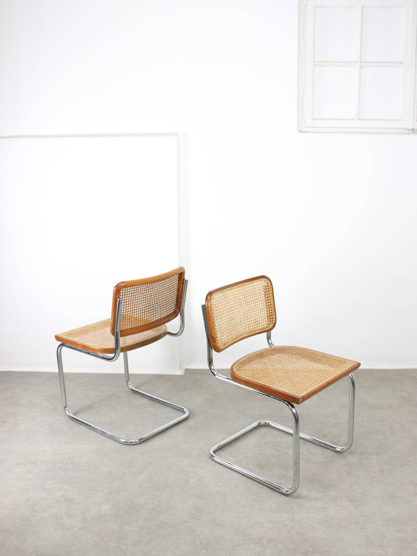 Chaise vintage marron B32 Cesca par Marcel Breuer, set de 2