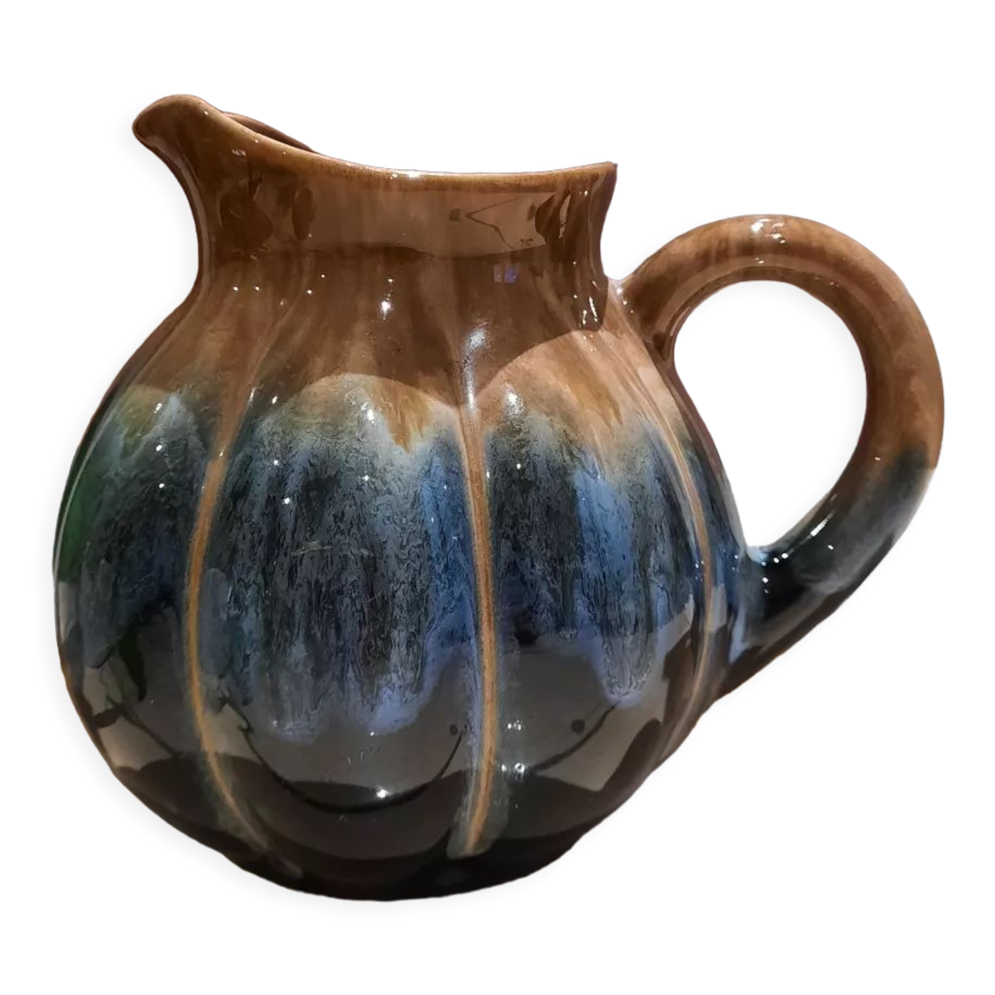 Vintage melon shaped pitcher