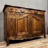 Louis XV style Provencal sideboard in solid walnut circa 1900