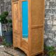 Parisian art deco hotel wardrobe in solid raw oak 1930