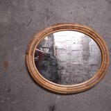 Miroir en rotin vintage