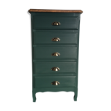 Chiffonnier 5 sage green drawers