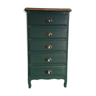 Chiffonnier 5 sage green drawers