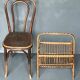 Vintage 1960s rattan magazine rack