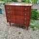 Old vintage chest of drawers with compass foot