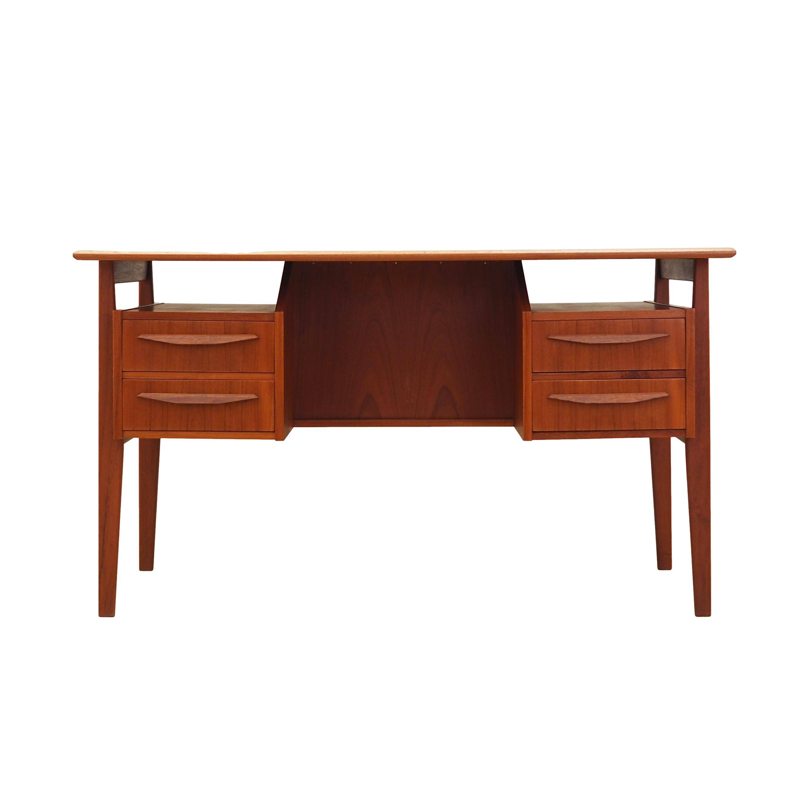 Teak desk, Danish design, 1970s, designer: Gunnar Nielsen, manufacturer: Tibergaard