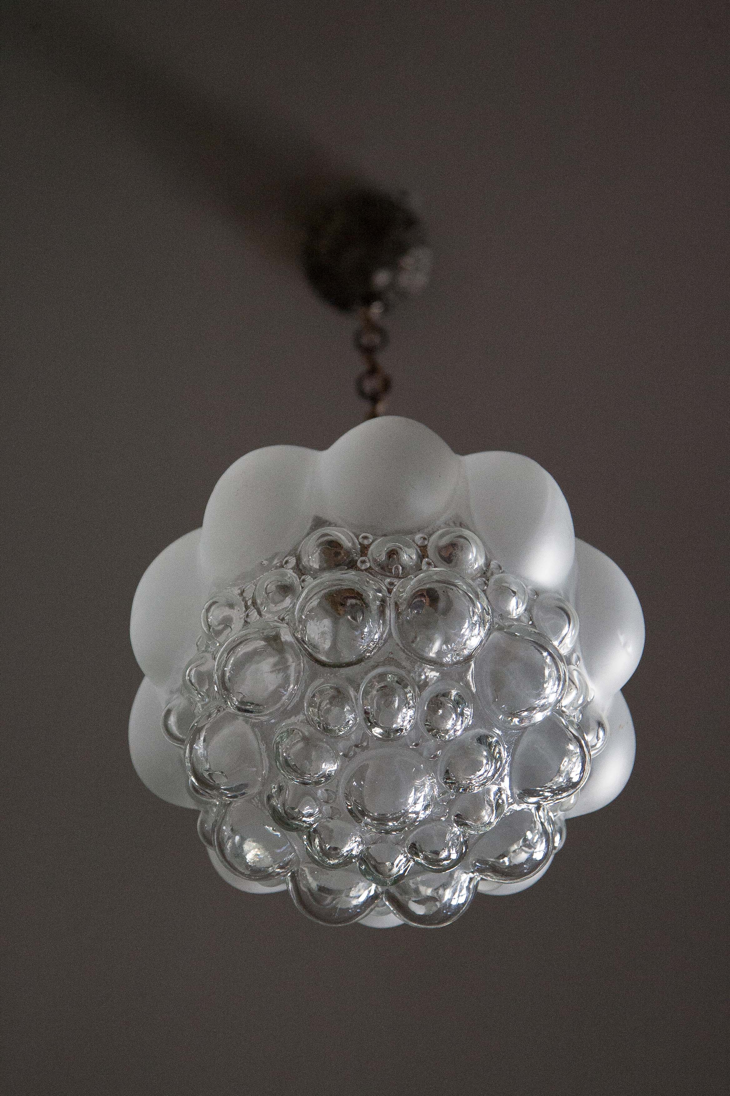 Vintage, old Suspension suspension, globe glass bubble, bubble lamp, shabby chic, interior decoration, for light, ceiling light