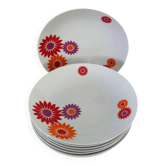 8 Assiettes Creuses Seltmann Weiden West Germany 70's