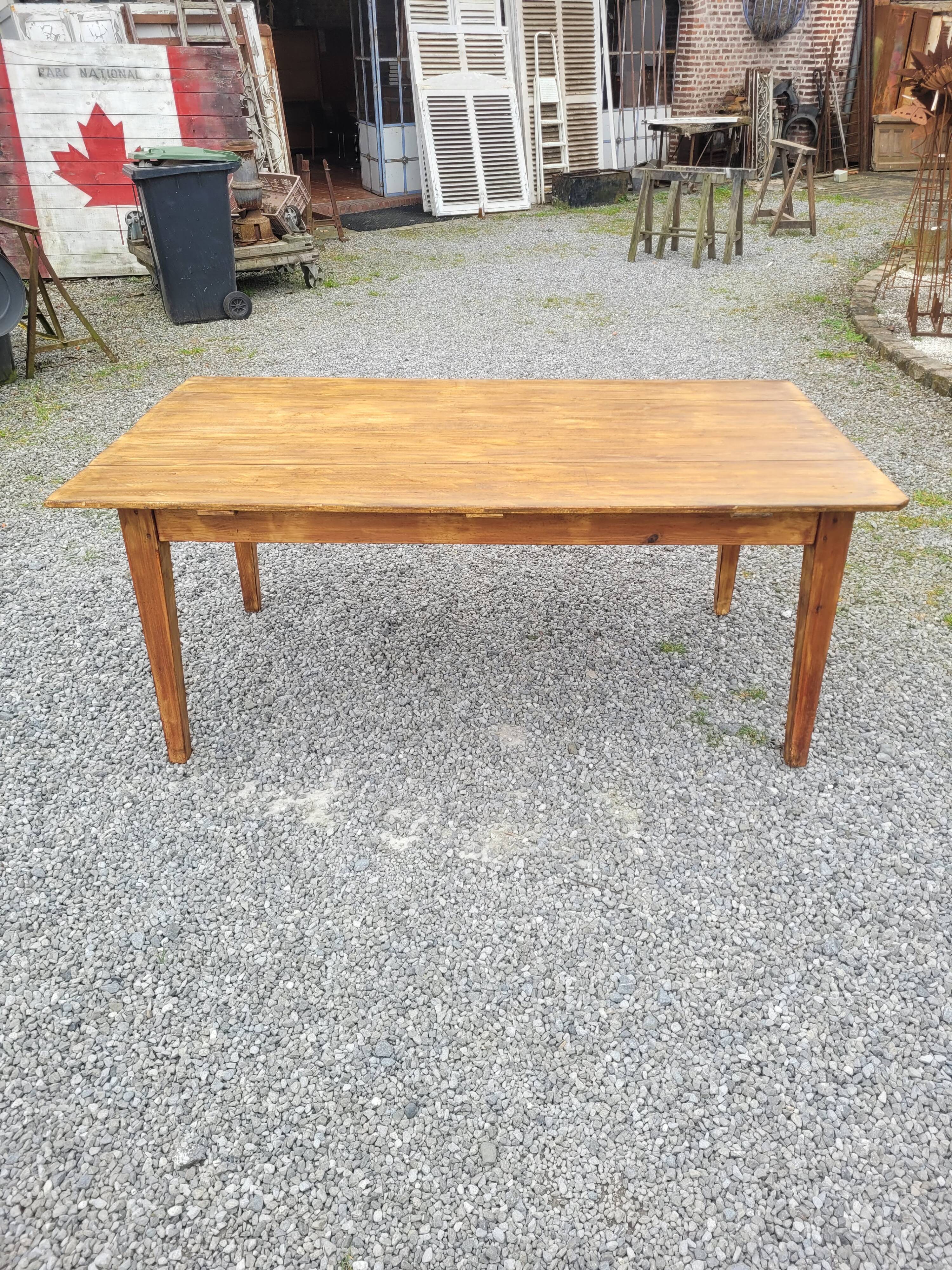 Old fir farm table, 180×102cms