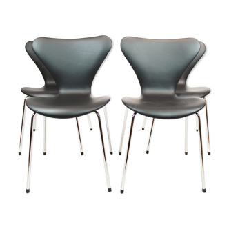 Lot de 4 chaises, seven modèle 3107, conçu par Arne Jacobsen et fabriqué par Fritz Hansen