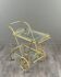 Rolling table cart in brass and glass, 20th century