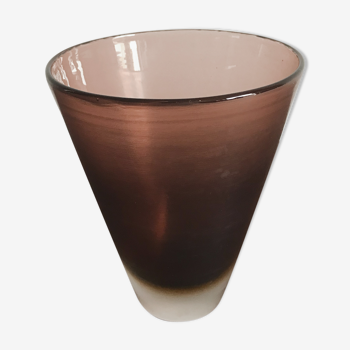 Paolo venini italian midcentury glass vase “incisi” serie, 1956