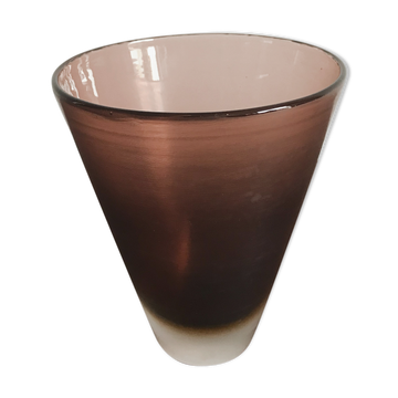 Paolo venini italian midcentury glass vase “incisi” serie, 1956